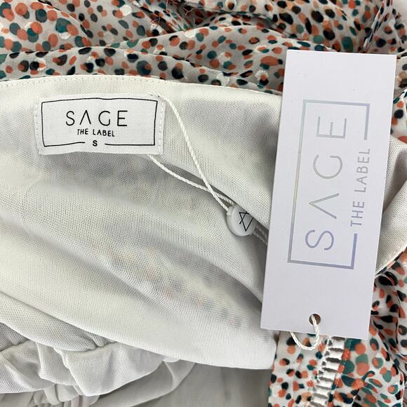 SAGE THE LABEL Multicolor Dotted Abstract Wide Strap Jumpsuit - Picture 4 of 6